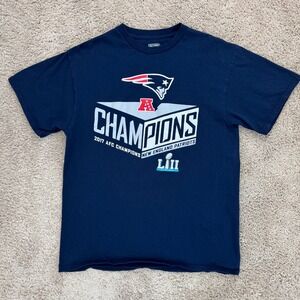 Patriots Shirt Large NFL‎ Pro Line Super Bowl LII Champions Navy T-Shirt